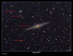 NGC891 du 22/09/2009 - repérage
